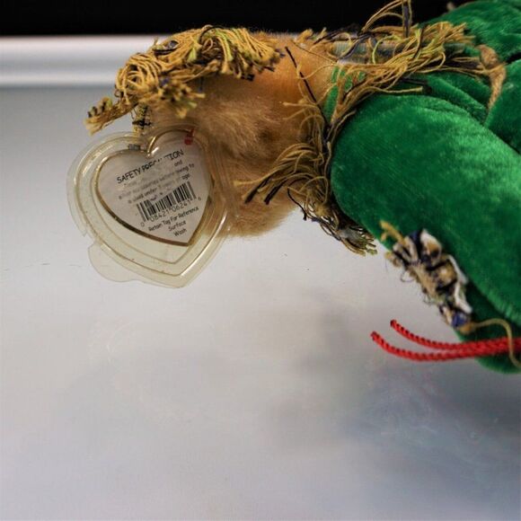 Ty Beanie Babies Alfalfa Scarecrow Bear Retired Plush Toy 1993 Attic Treasures - Picture 8 of 10
